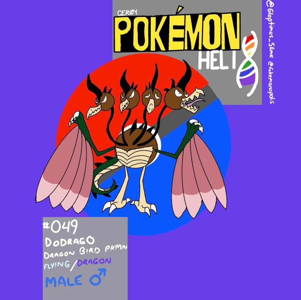 [OC] Dodrago-draconic dodrio evolution