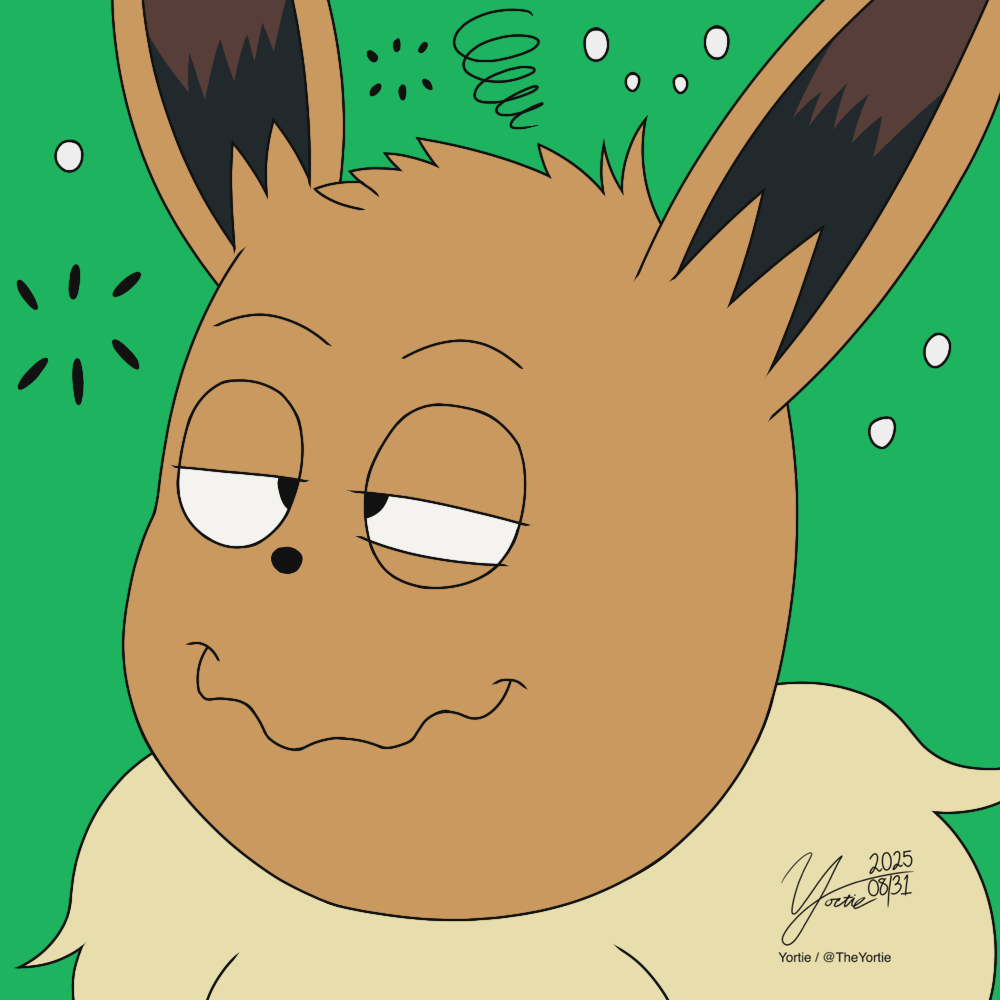 Now.. I am no fan of alcoholism, but Eevee DOES look adorable when drunk though!! [OC]