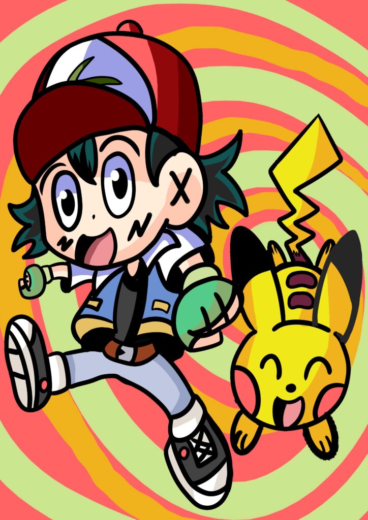 Ash and Pikachu!