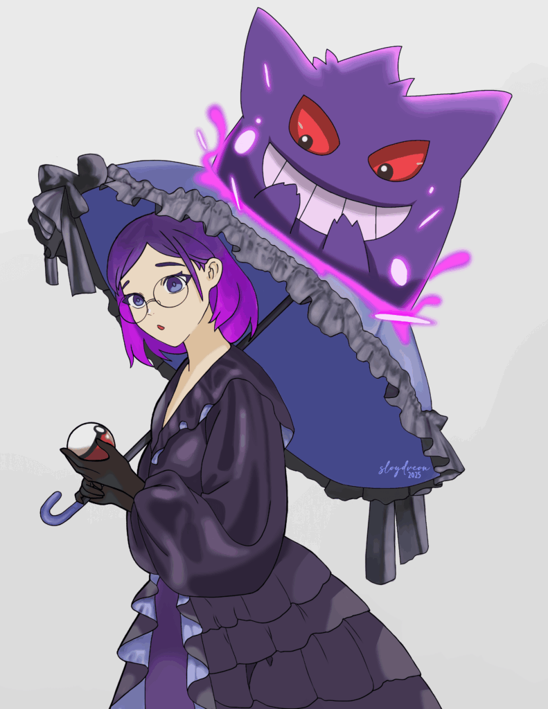 I really enjoyed working on this recent commission - Gengar being playful with its partner 🤭 [OC]