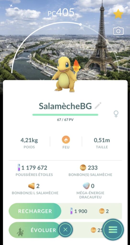 Paris Stamp rally charmander can be shiny