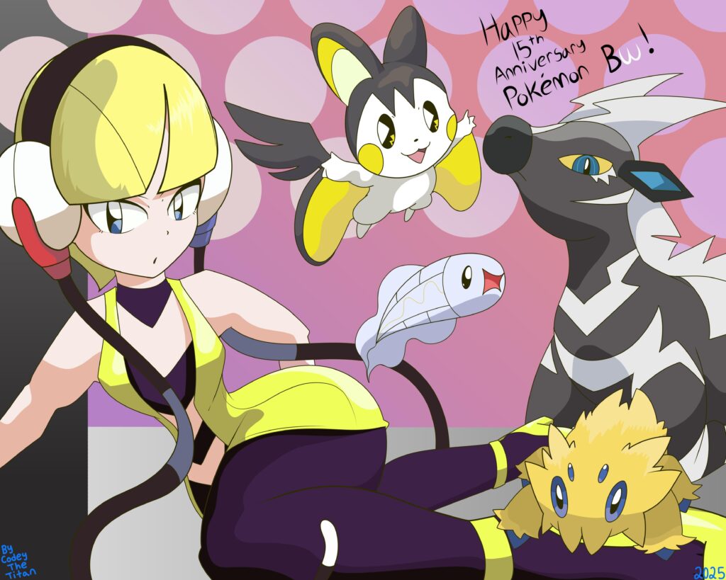 [OC] Happy 15th Anniversary Pokemon Black and White! 🖤🤍