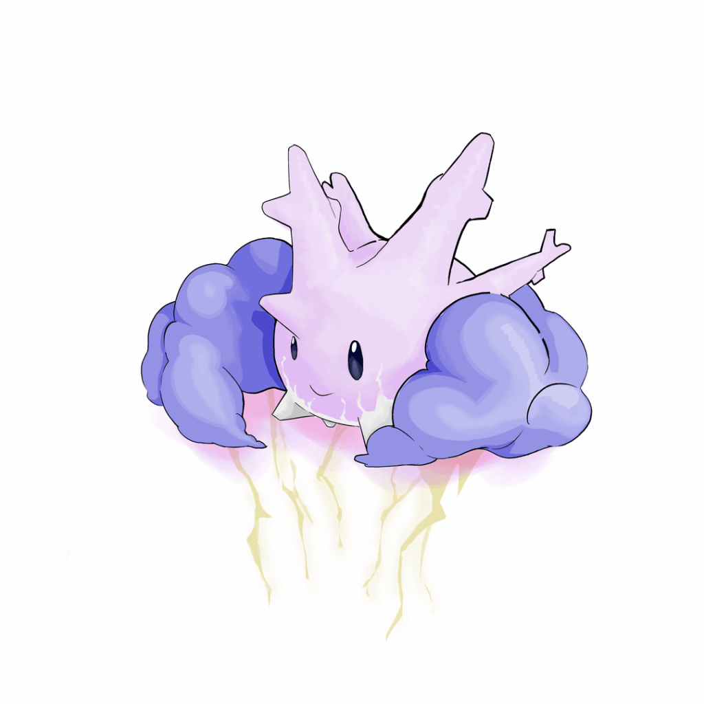 Cursola if it was an electric type mixed with a storm cloud (follower request)