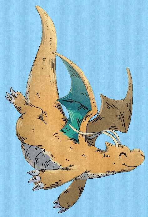 (OC) MS Paint Dragonite