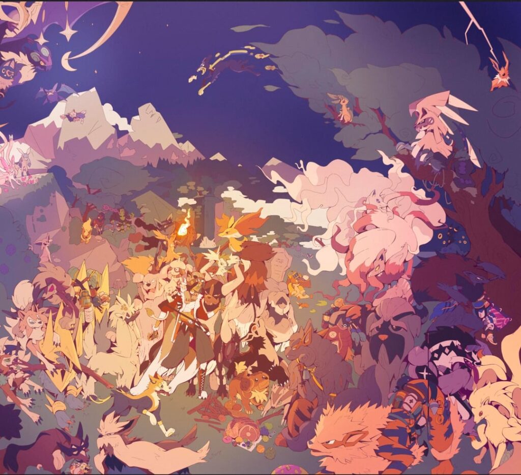 Right. A light, please... Thanks, darling. Boltie, we're not setting up camp. We're not starting a fire. Trike. No. Manelectric. Boltund. ...I think we're lost.