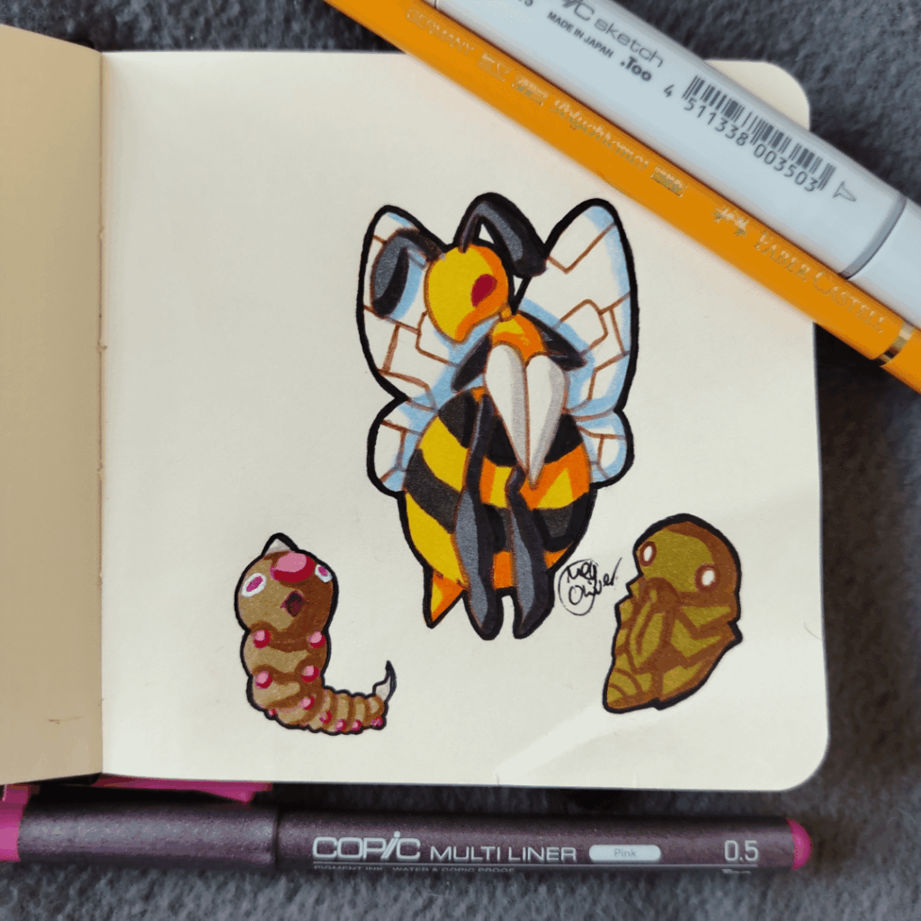Weedle and it's evolutions [OC]