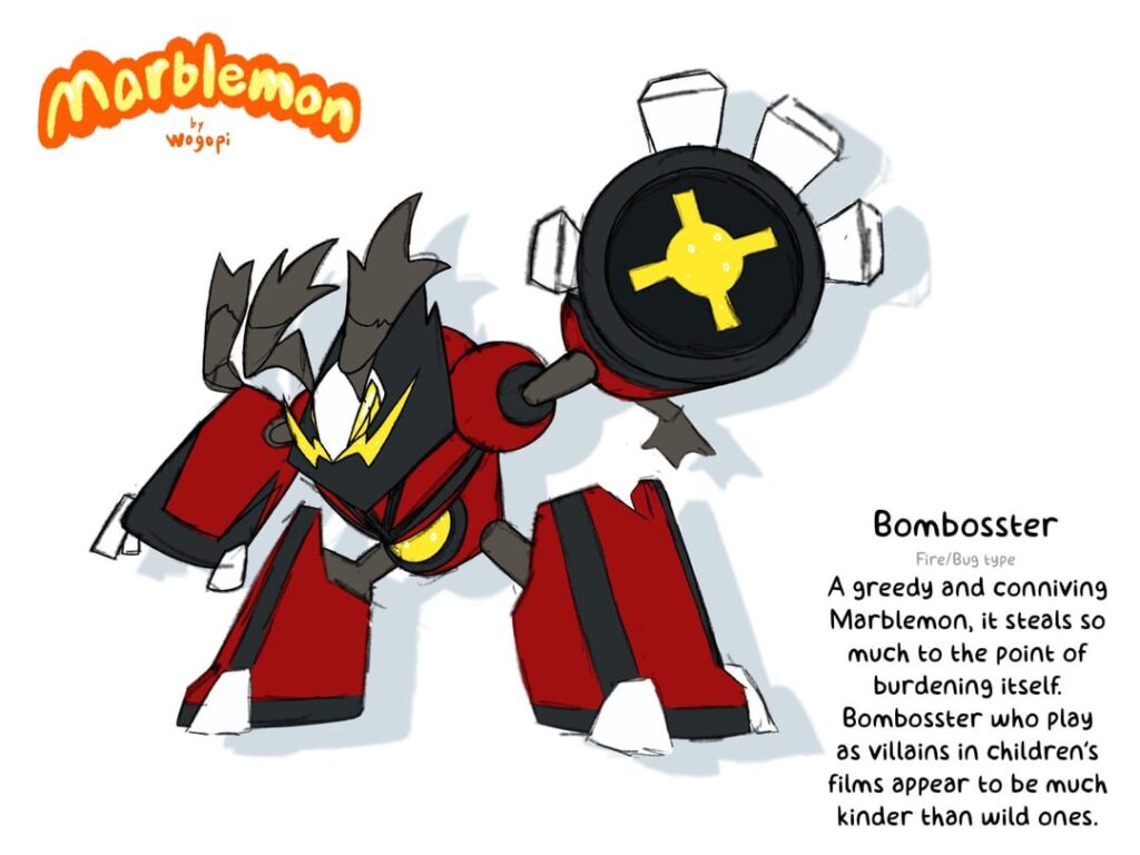 [OC] Bombosster, the bombastic bombardier, and Lona, the lively… uh… erhmmm idk I can’t think of an ‘L’ word for an actor and inventor or whatever. Anyways, whaddayuh think of these twos designs? Any questions?