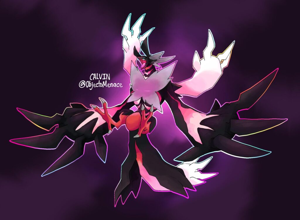 Did a new artwork of my Mega Yveltal design! [OC]