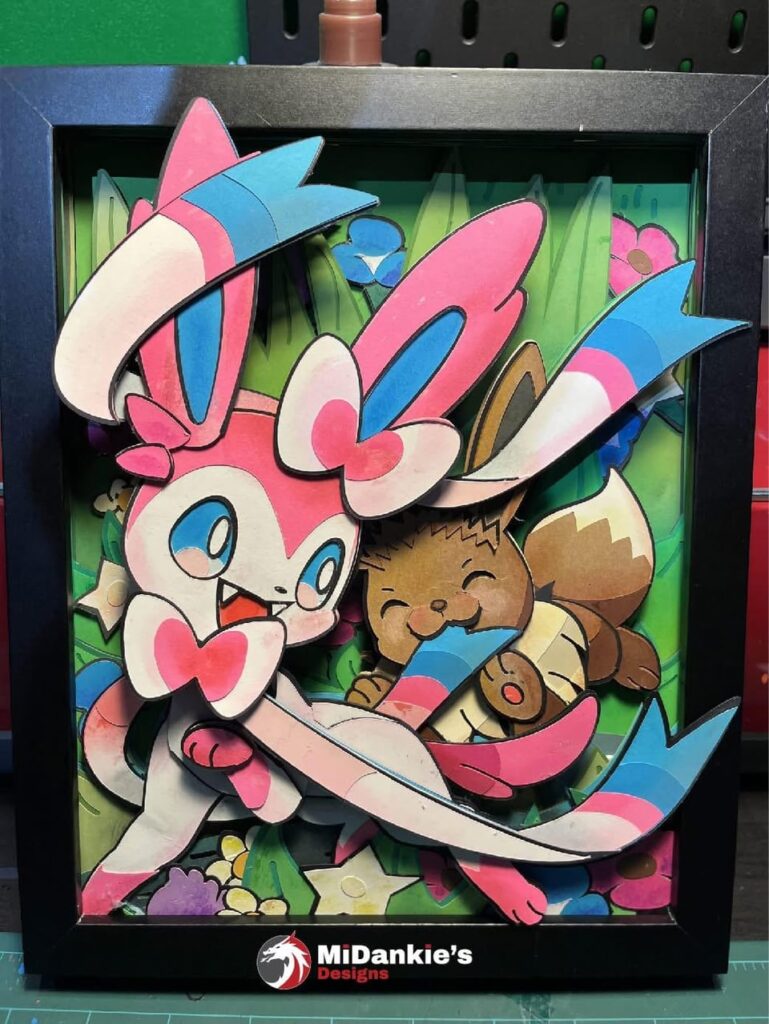 [OC] Sylveon EX card Shadowbox - Layered Cardstock