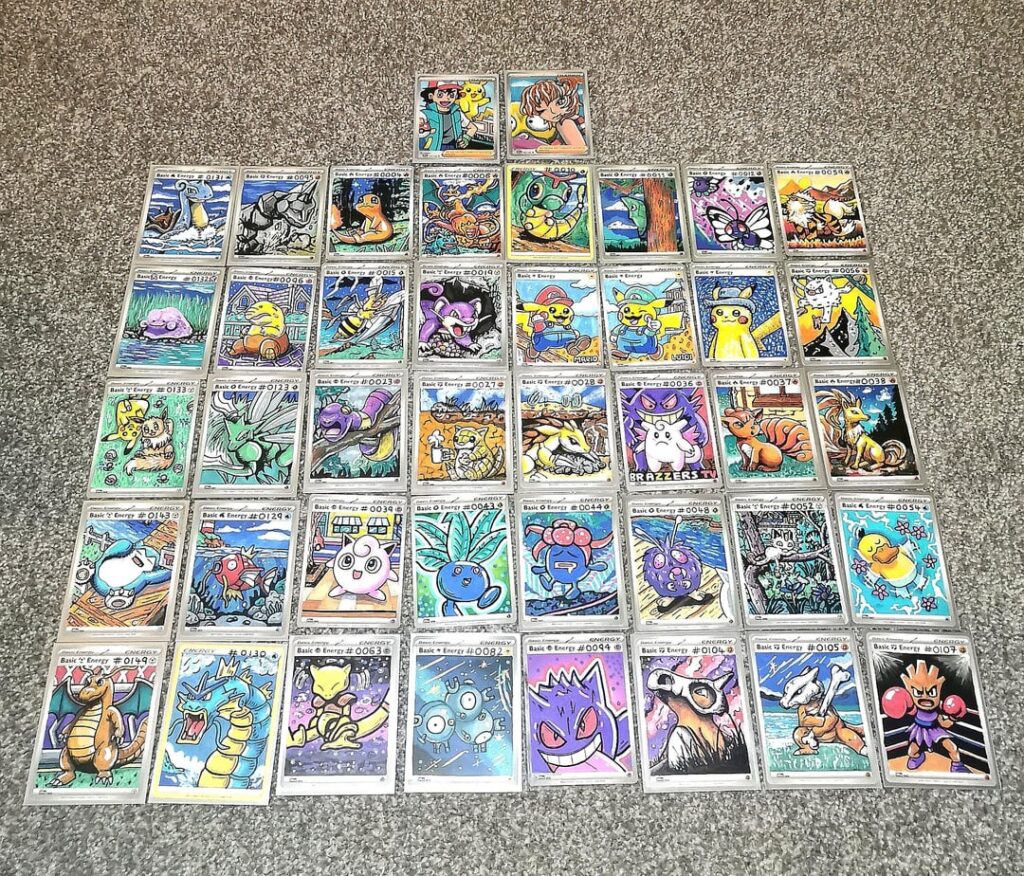 Not sure if this is anyones cup off tea but working on the original artwork of the first 151 on energy cards, im more than half way through and thought id show you a selection of my favourites. Cheers