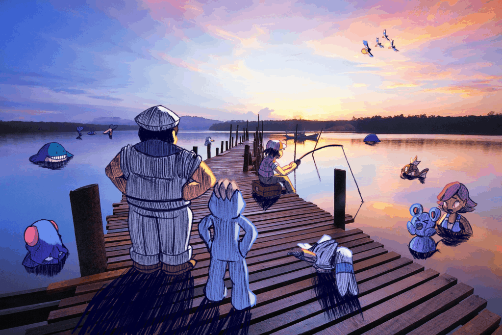 [OC] Photobash drawing for a community summer event