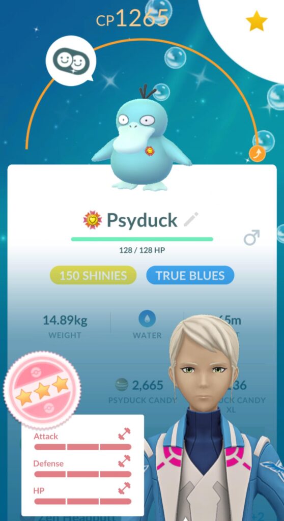 I finally completed the gold bottle cap training! My favourite Pokemon ever 😍