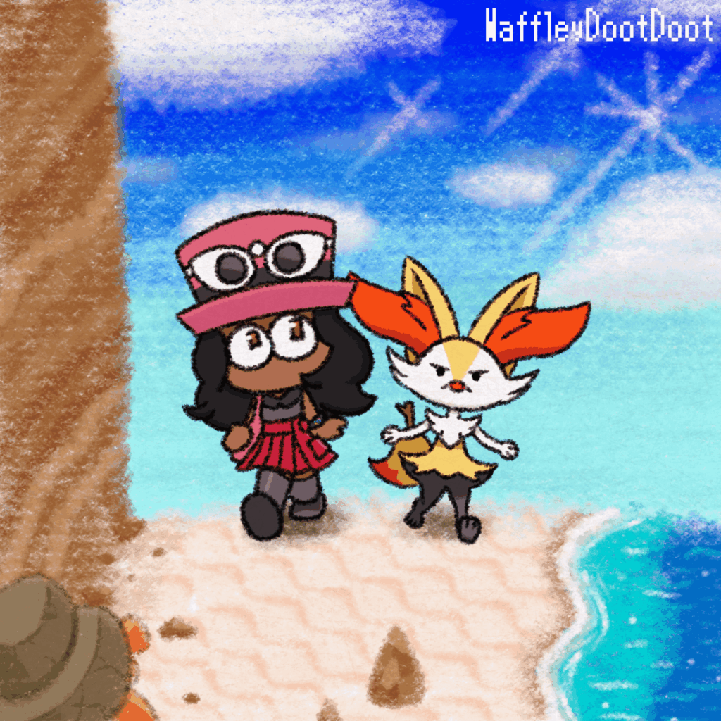 Serena and Braixen on Route 8!
