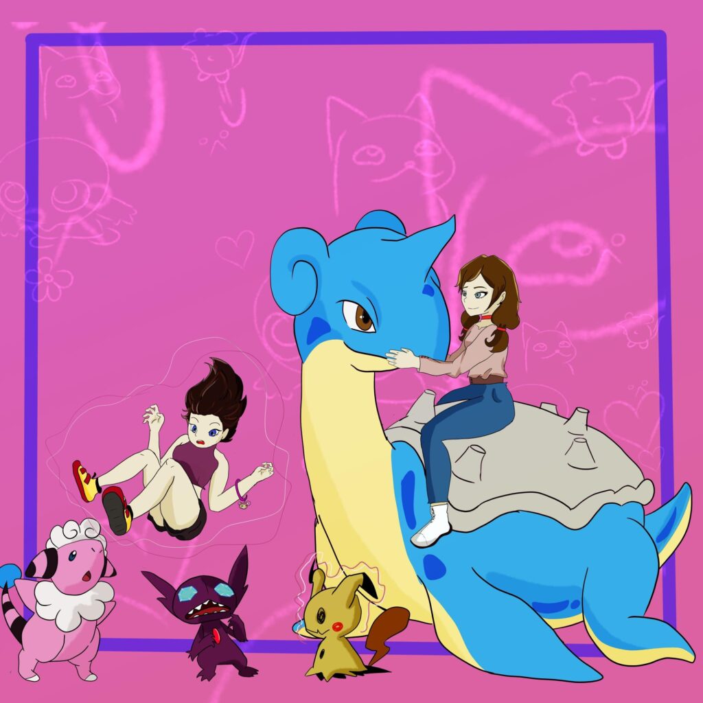 Art I made for 2 of my friends with their favorite mons ^^