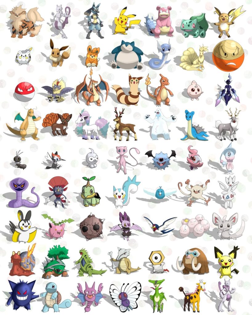 Pokémon digital drawing collection