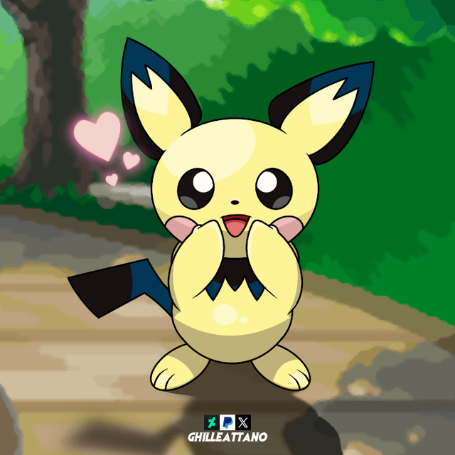 (OC) My Pikachu Evolutionary Family TCG Style Art