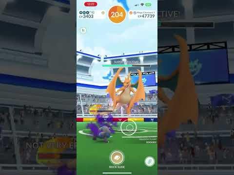 Mega Charizard Y Solo, Fast Moves Only, Fire Spin/Dragon Claw, Partly Cloudy, No Adventure Effect