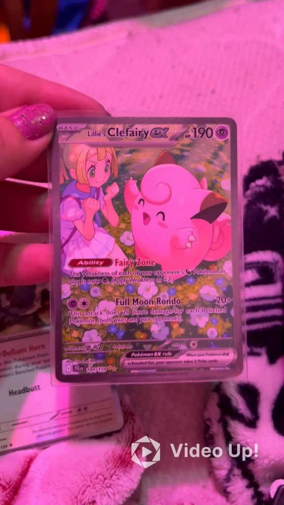 My luv gave me a pack and we pulled Lillie’s Clefairy! Woohoo!!