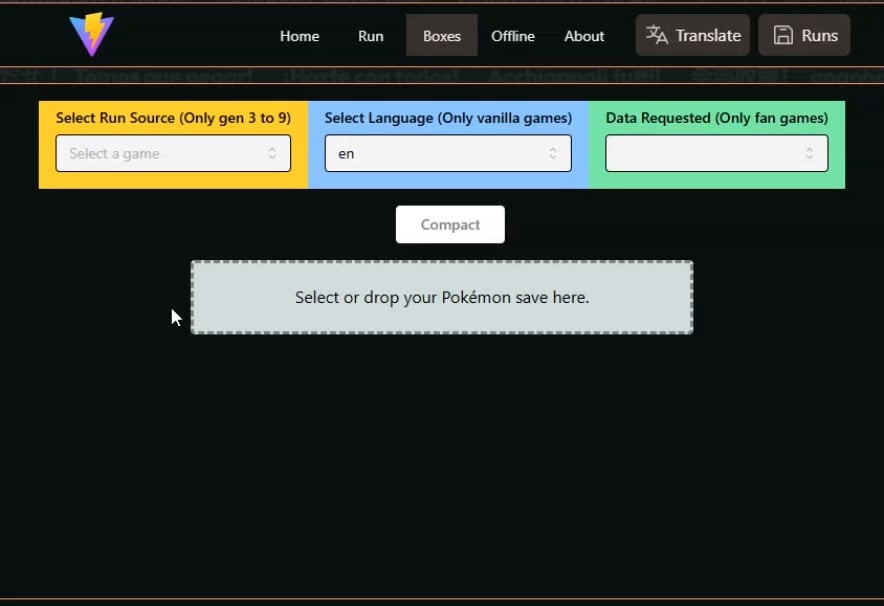 Making a Run/Locke Tracker where you can import Pokémon from saves