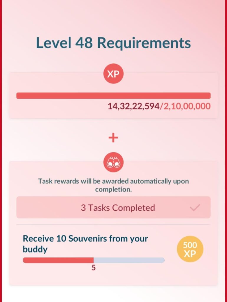 Need advice with Lv48 requirement. 10 Souvenirs
