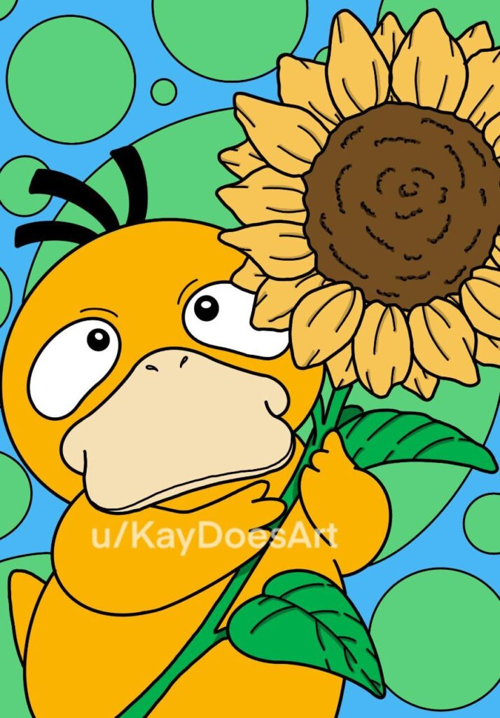 Psyduck & sunflower