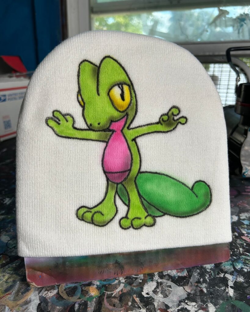 Airbrushed Pokémon Beanies (OC)