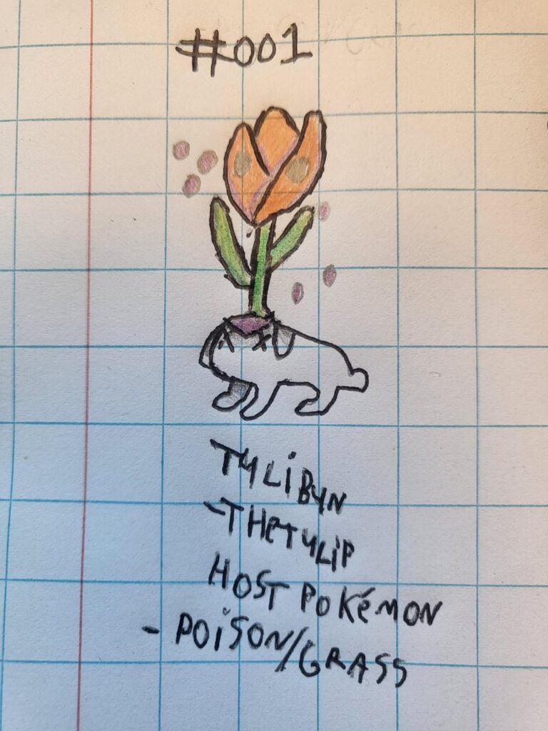 My poison type starter fakemon for my custom region(replaces grass type starter)