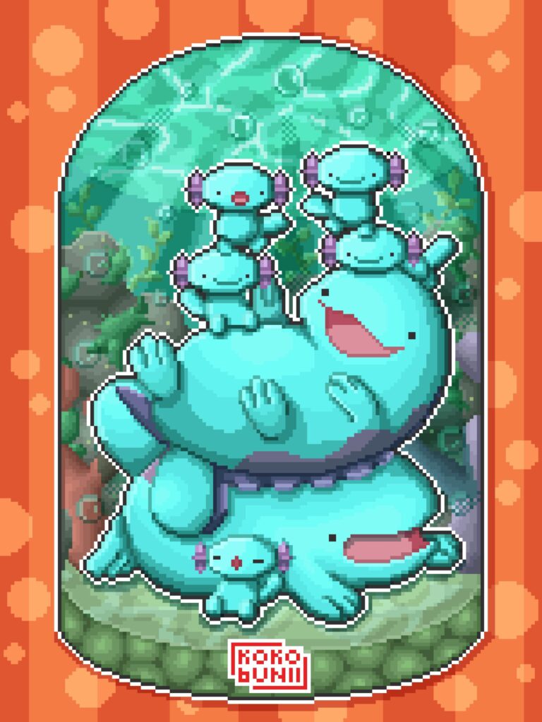 ✨I drew a Quagsire/Wooper Family✨