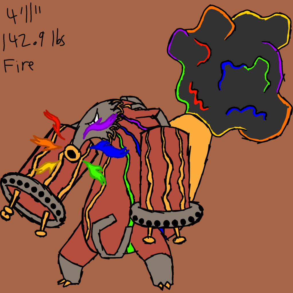 Creating a mega evolution/s every day until Pokemon legends z-a comes out - Day 23: Mega heatmor & mega durant