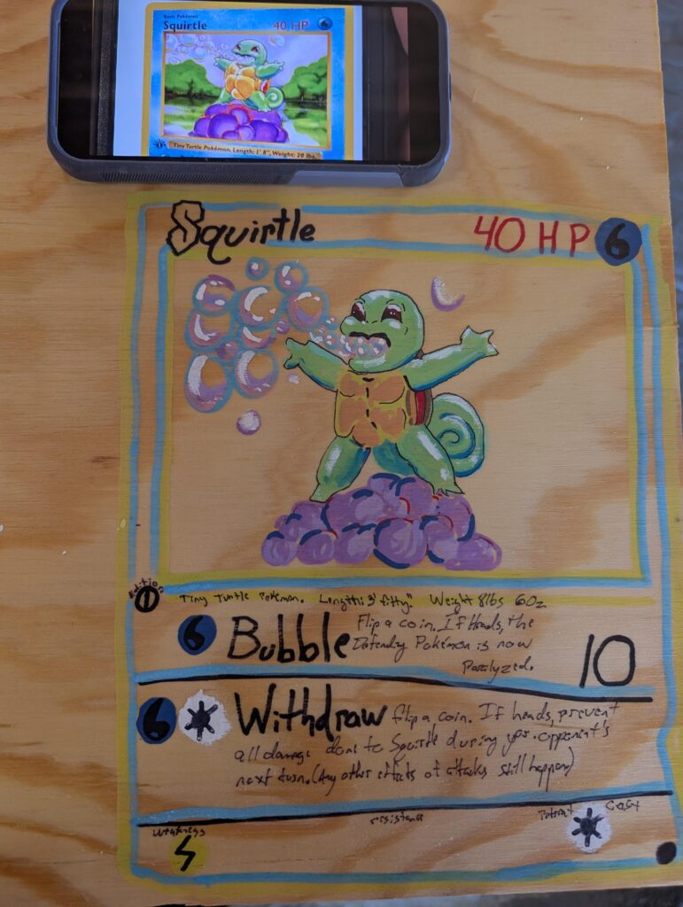 fiancée paining our dance floor