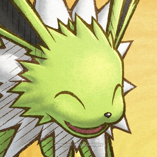 Shiny Jolteon PMD Happy, Neutral, Content, and Wailing pfps (OC)