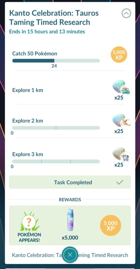Tauros Taming - walking doesn’t count