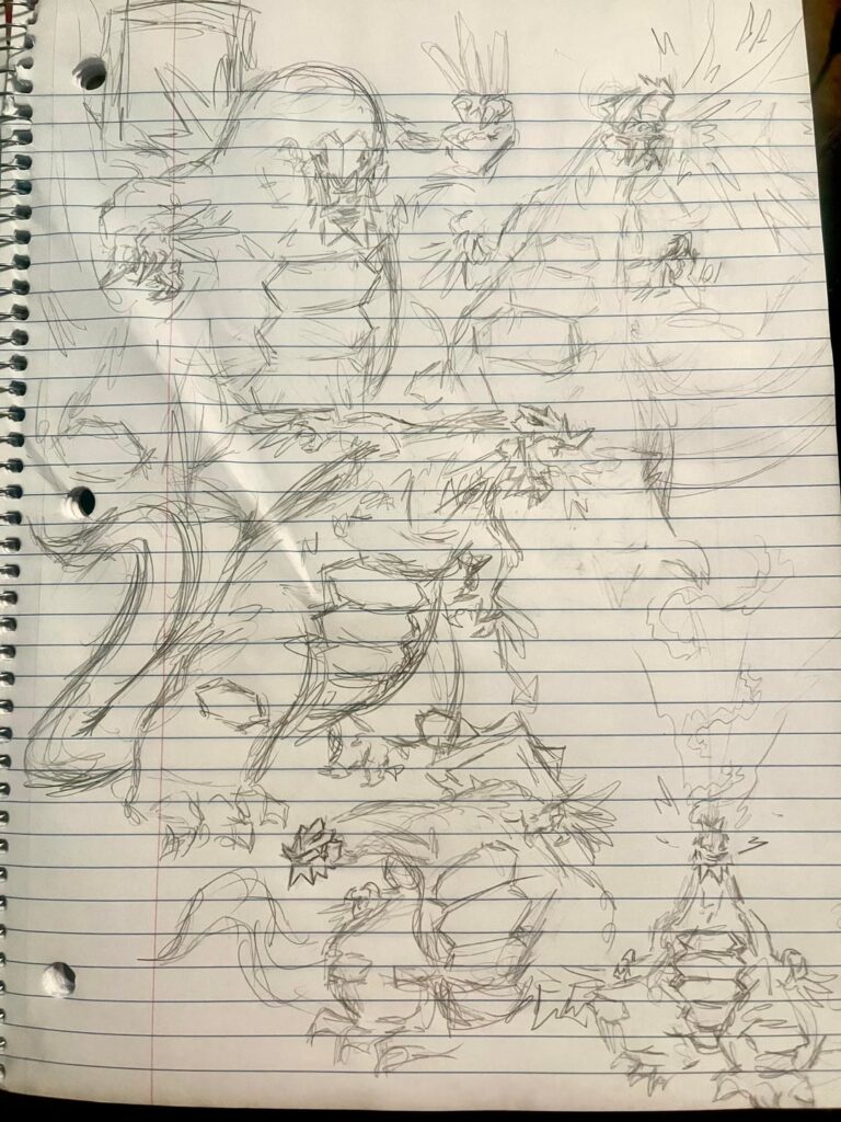 Some of my Baxcalibur sketches! ( Sorry if the quality of the photo is bad I’m doing the best with what I got :p )