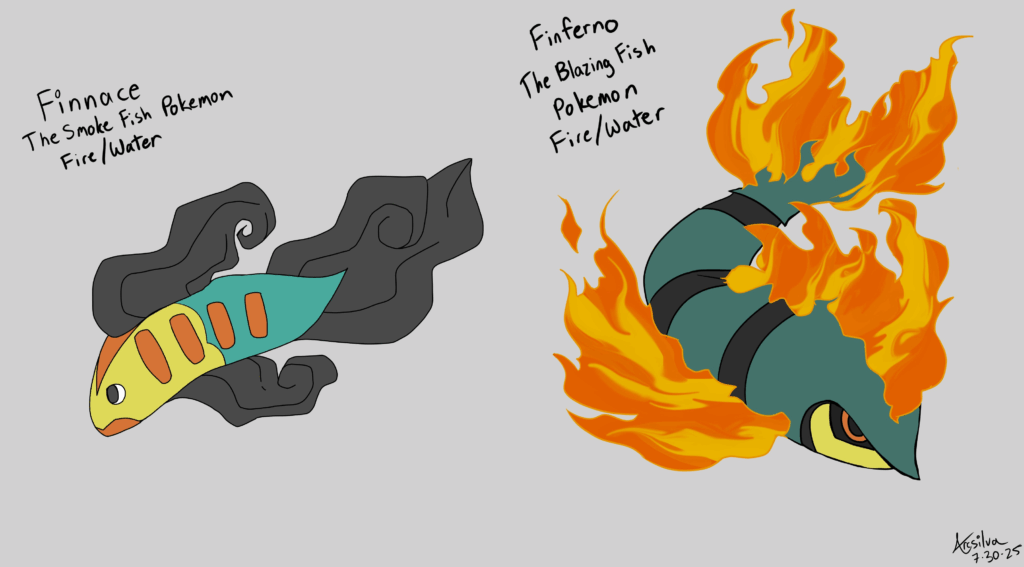 Introducing Finnace and Finferno, based on the candy darter fish! [OC]