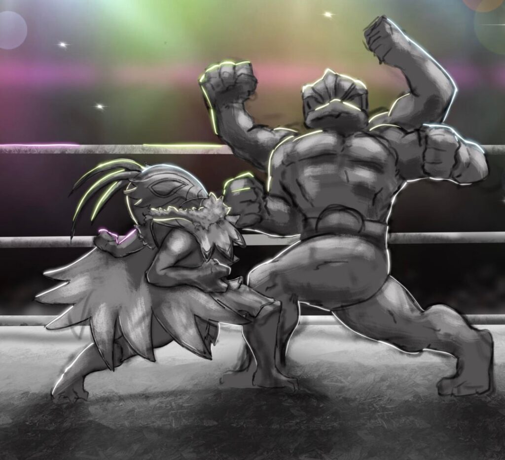 My fan art Mega Hawlucha