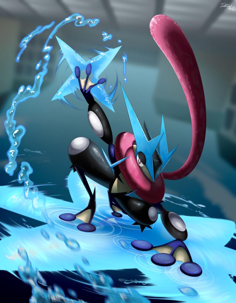 (OC) Mega Greninja in action!