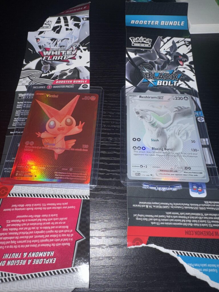 Found a Pokemon Center near us with one box of White Flair and one box of Black Bolt… pulled these back to back