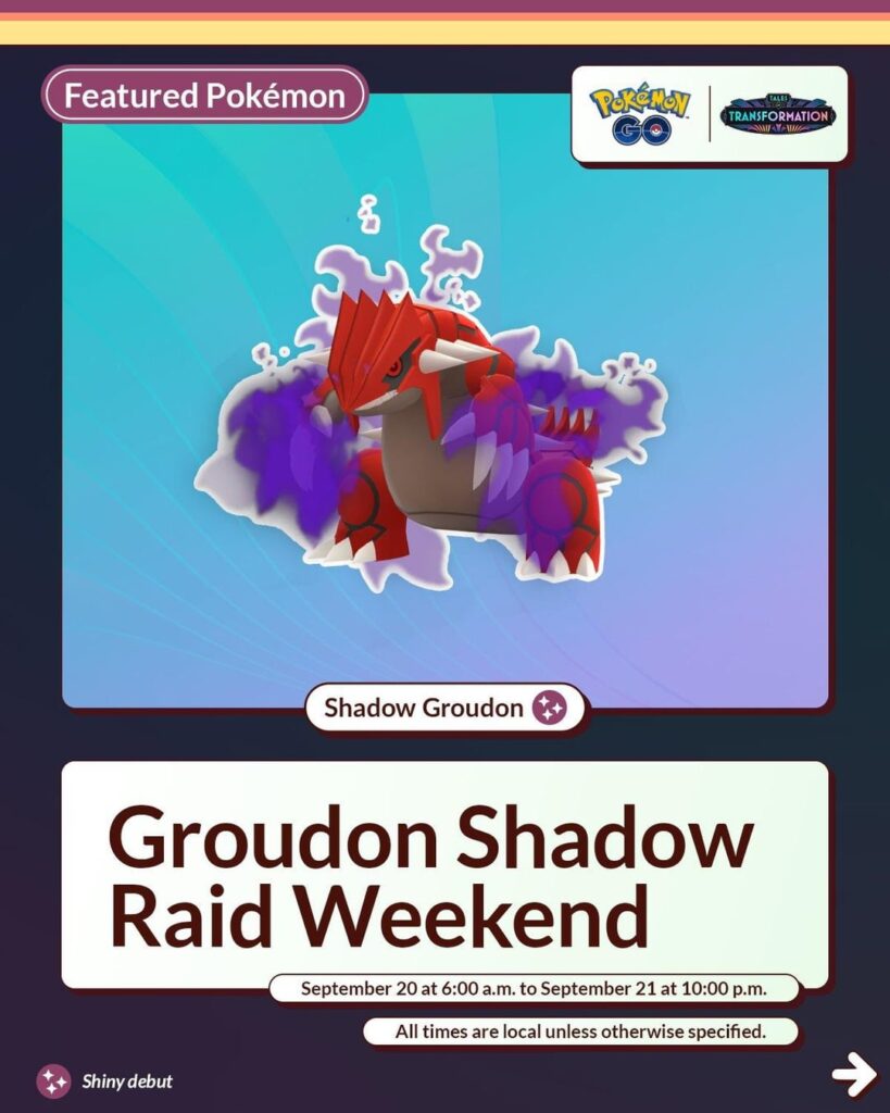 Groudon Shadow Raid Weekend Niantic Infographic