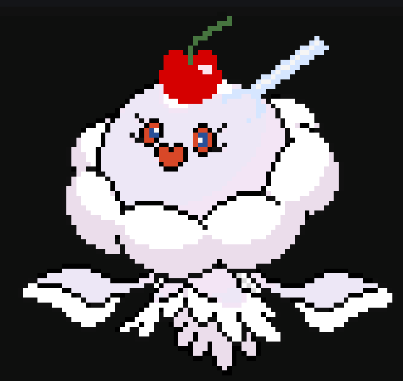 Made the male/chocolate version on R/Stunfisk and they won't let me post this one there. Meet Vannilicent!