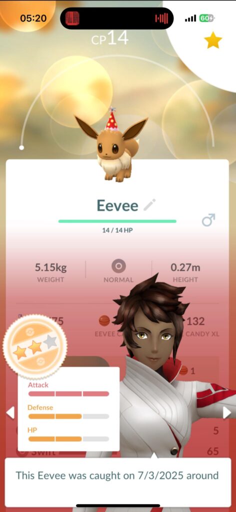Probably the best eevee in my account
