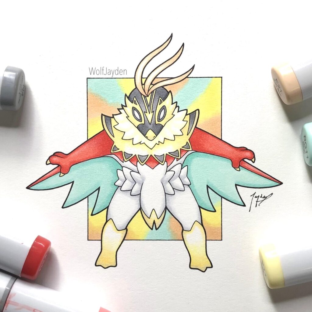 Mega Hawlucha drawing I made! [OC]