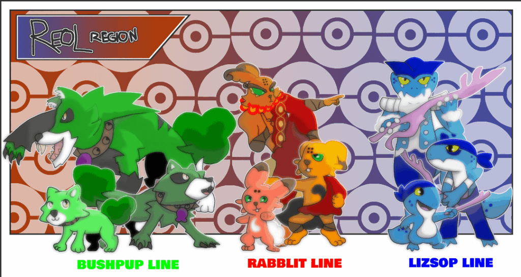 Reol Region - Starters and Early Pokemon