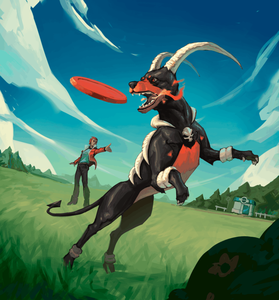 I dont think a plastic fresbie can handle a houndoom's bite, what should we use to play catch with him?