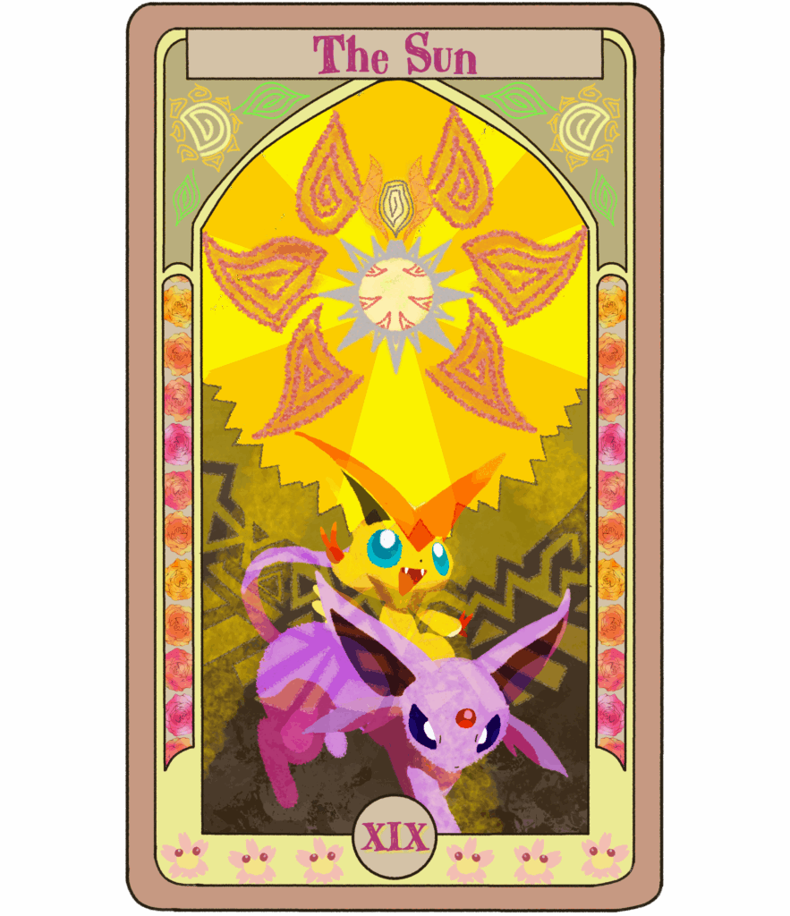 Warm and majestic: The Sun, that need a couple. Which Pokemon fits the most for The Moon? (meaning in description)