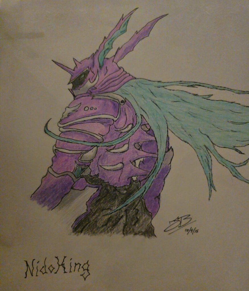 Found a binder today with some Pokémon drawings from 10ish years ago. A friend's team, the great war, and some Gijinka. 🤙