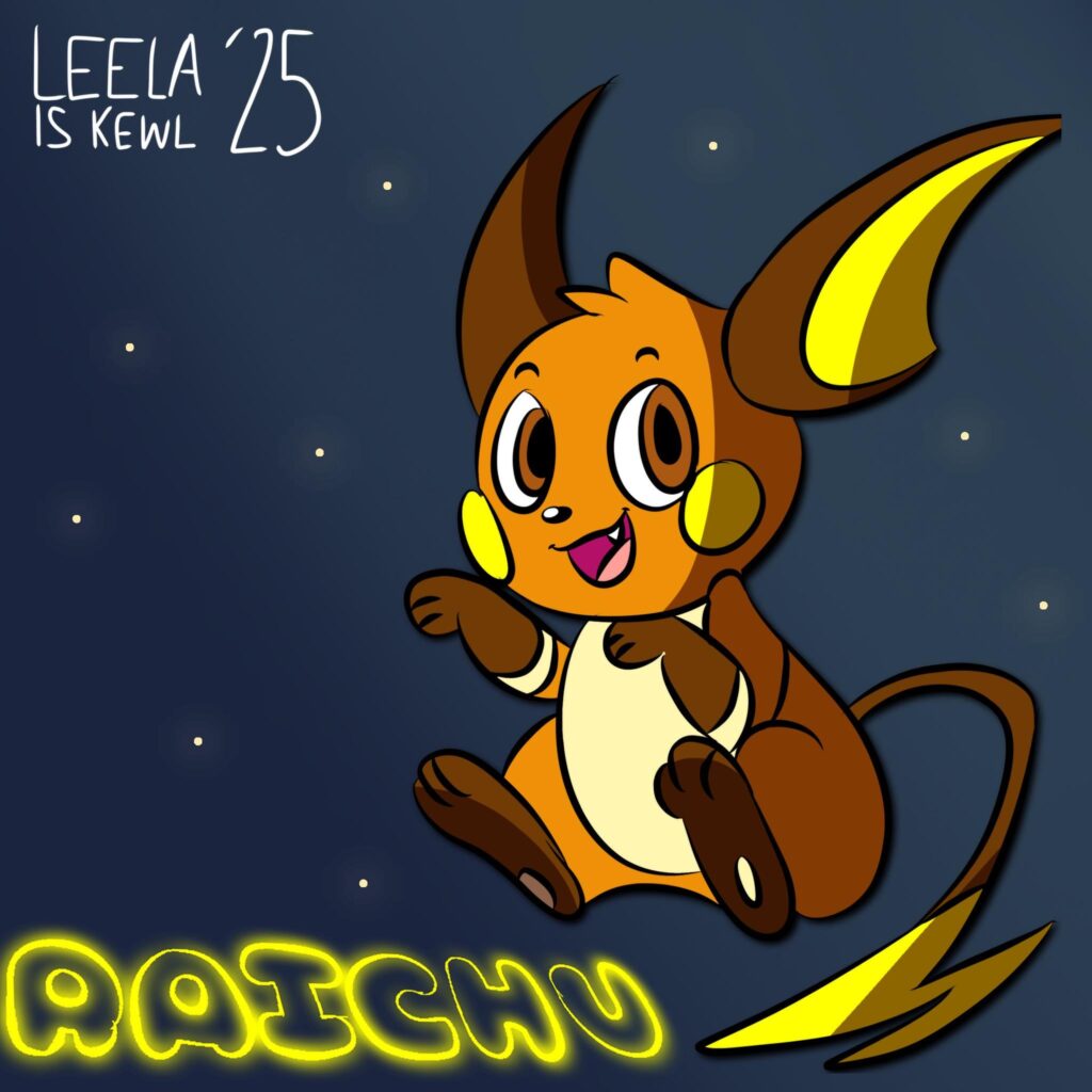 Raichu just vibin' (in my art style) [OC]