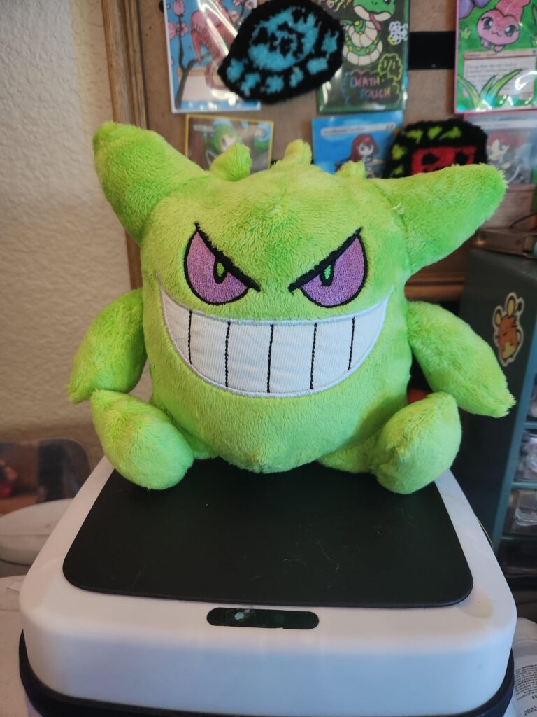 Learning to sew, and made Greengar--i mean, Gengar XD