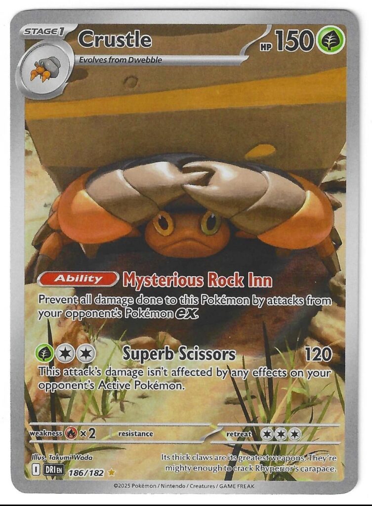Crustle is my chase card for destined rivals no luck yet