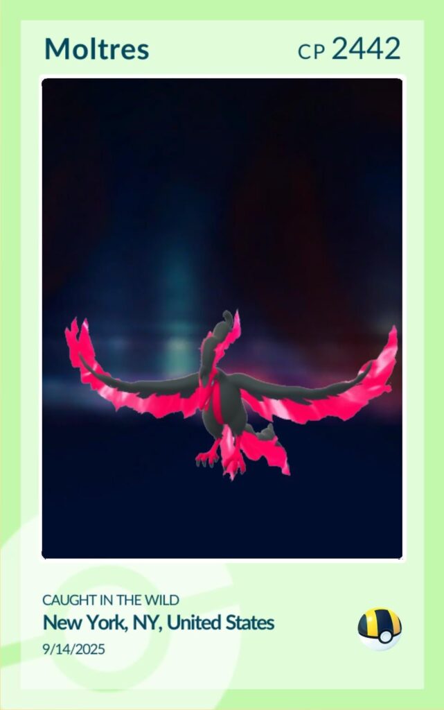 Caught Moltres with an ultra ball