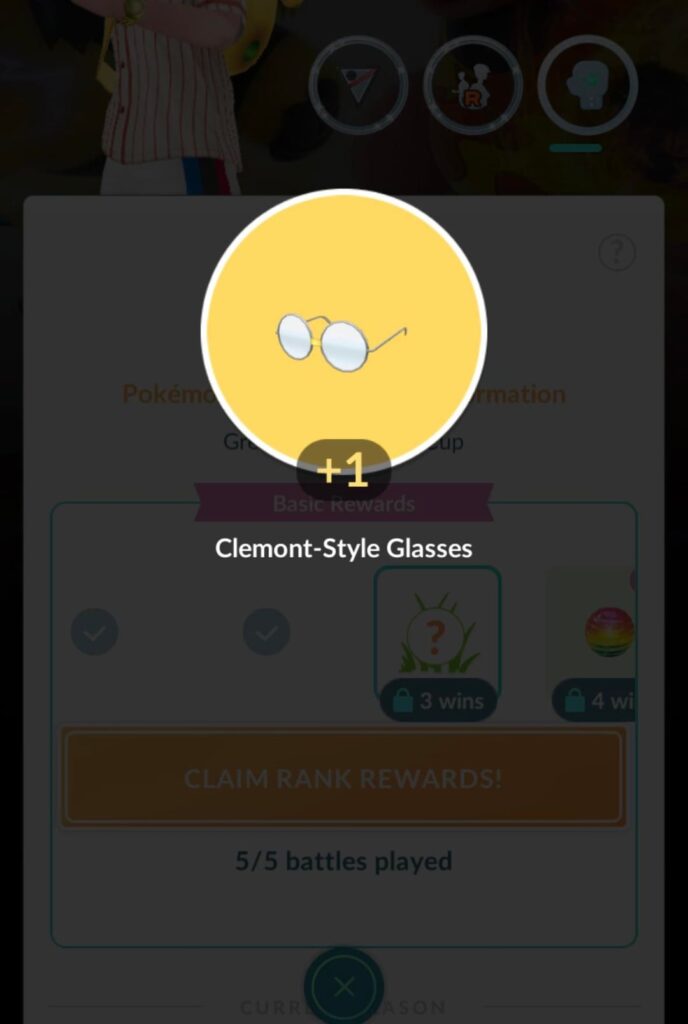 Clemont-Style Glasses S24 Ace rank reward